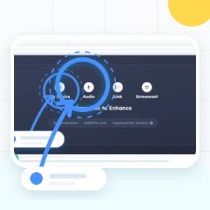 Uploading file to voice enhancer